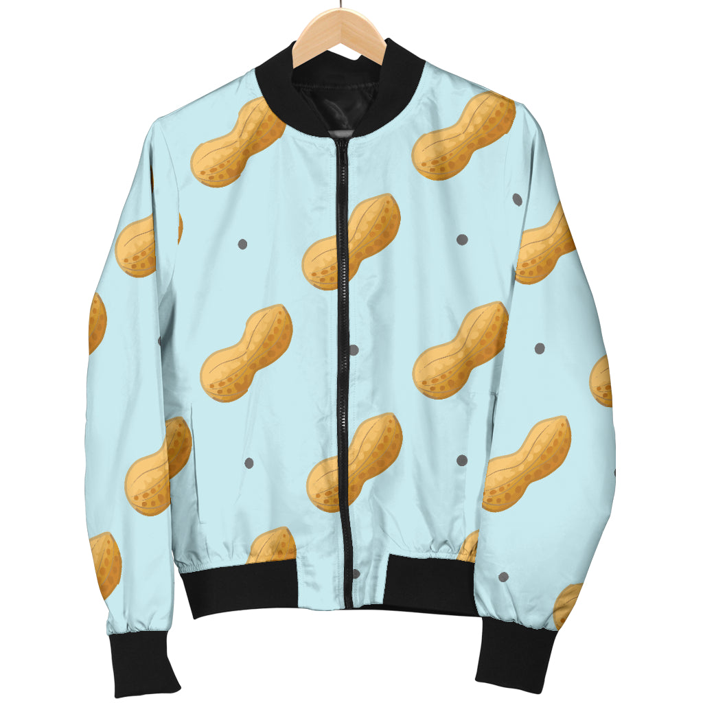 Peanut Pattern Print Design A03 Women's Bomber Jacket