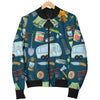 Camping Pattern Print Design 02 Women's Bomber Jacket