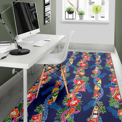 Hawaiian Themed Pattern Print Design H04 Area Rugs