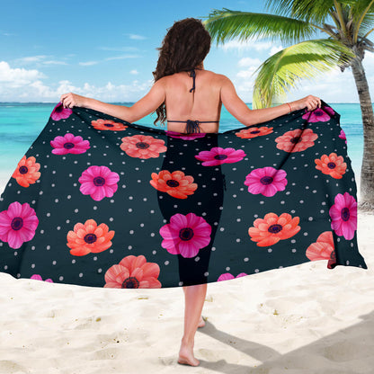 Anemone Pattern Print Design AM08 Sarong Pareo Wrap