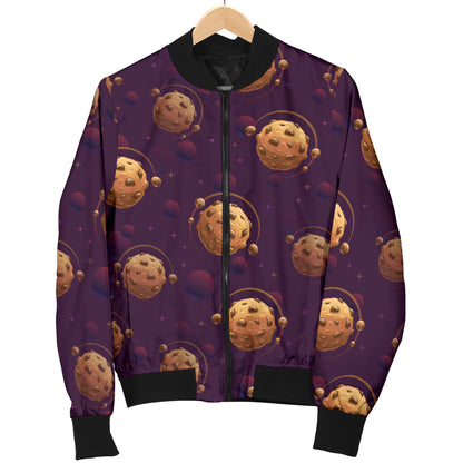 Cookie Pattern Print Design 03 Women's Bomber Jacket