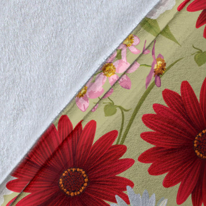 Gerberas Pattern Print Design GB07 Fleece Blanket