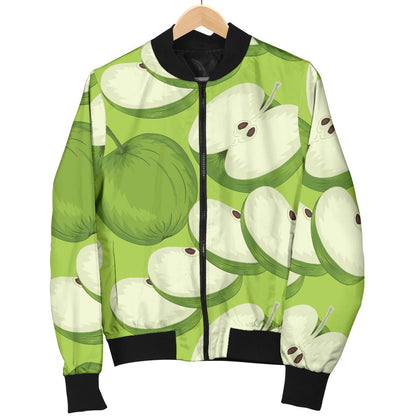 Apple Pattern Print Design AP010 Men Bomber Jacket