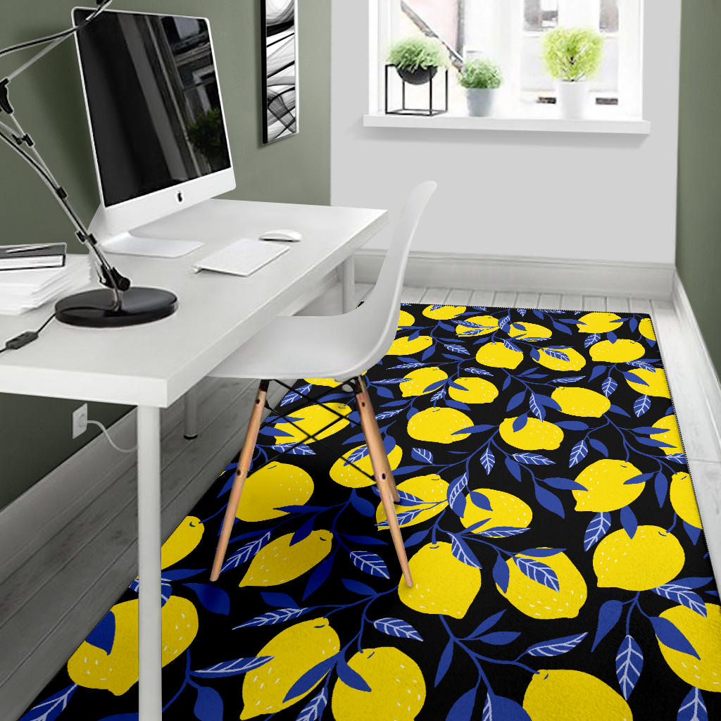 Lemon Pattern Print Design LM01 Area Rugs