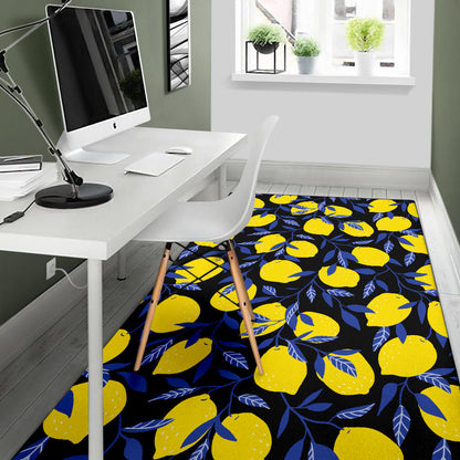 Lemon Pattern Print Design LM01 Area Rugs