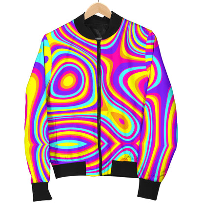 Liquid Pattern Print Design 06 Women's Bomber Jacket