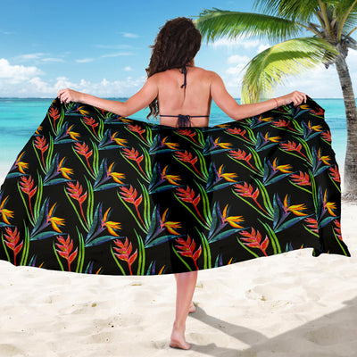 Heliconia Pattern Print Design HL04 Sarong Pareo Wrap