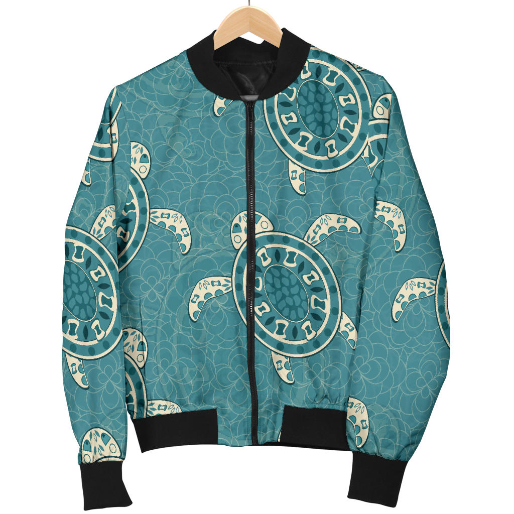 Sea Turtle Pattern Print Design T02 Men Bomber Jacket