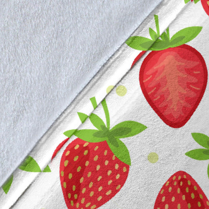 Strawberry Pattern Print Design SB07 Fleece Blanket