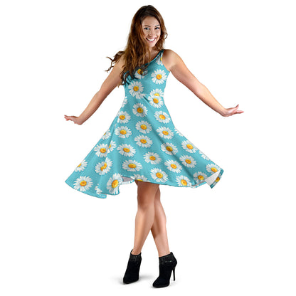 Daisy Pattern Print Design DS03 Midi Dress