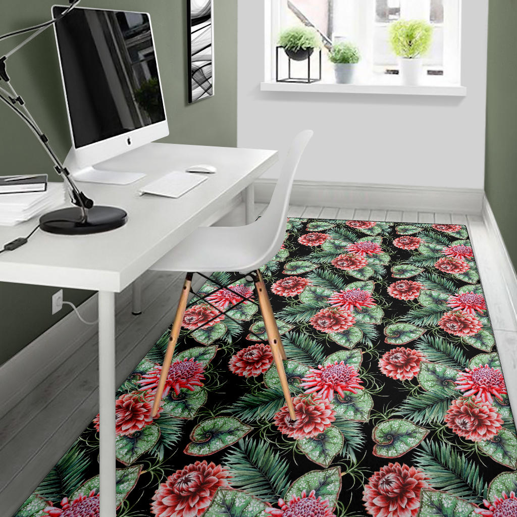 Dahlia Pattern Print Design DH06 Area Rugs
