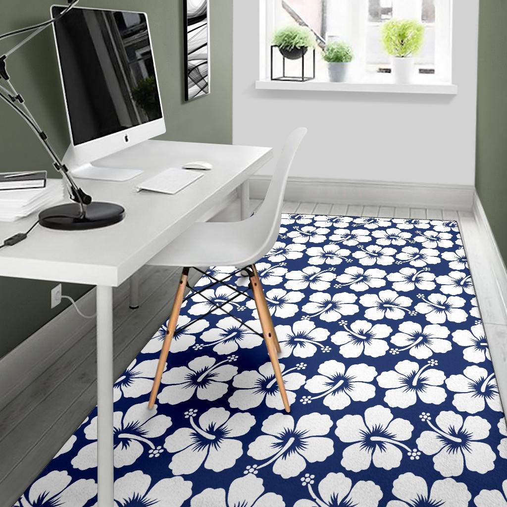 Hibiscus Pattern Print Design HB013 Area Rugs