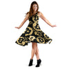 Bitcoin Pattern Print Design DO06 Midi Dress