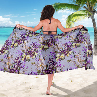 Iris Pattern Print Design IR07 Sarong Pareo Wrap