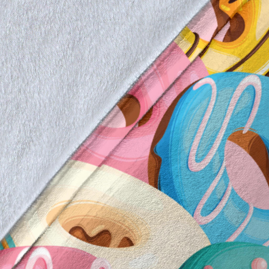 Donut Pattern Print Design DN01 Fleece Blanket