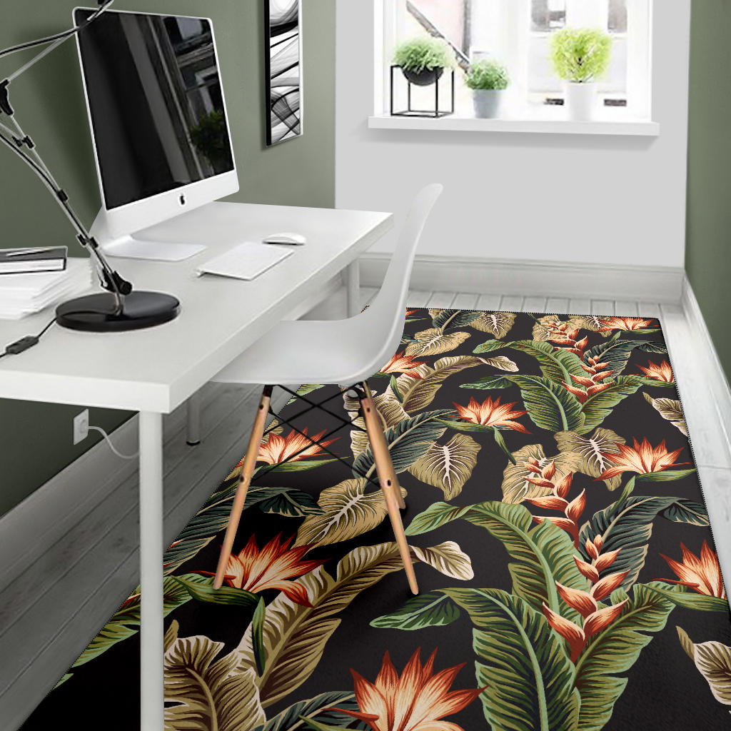 Tropical Flower Pattern Print Design TF014 Area Rugs