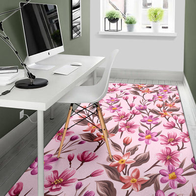 Summer Floral Pattern Print Design SF09 Area Rugs