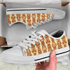 Tiki Orange Vertical Pattern White Bottom Low Top Shoes