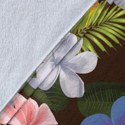 Plumeria Pattern Print Design PM03 Fleece Blanket