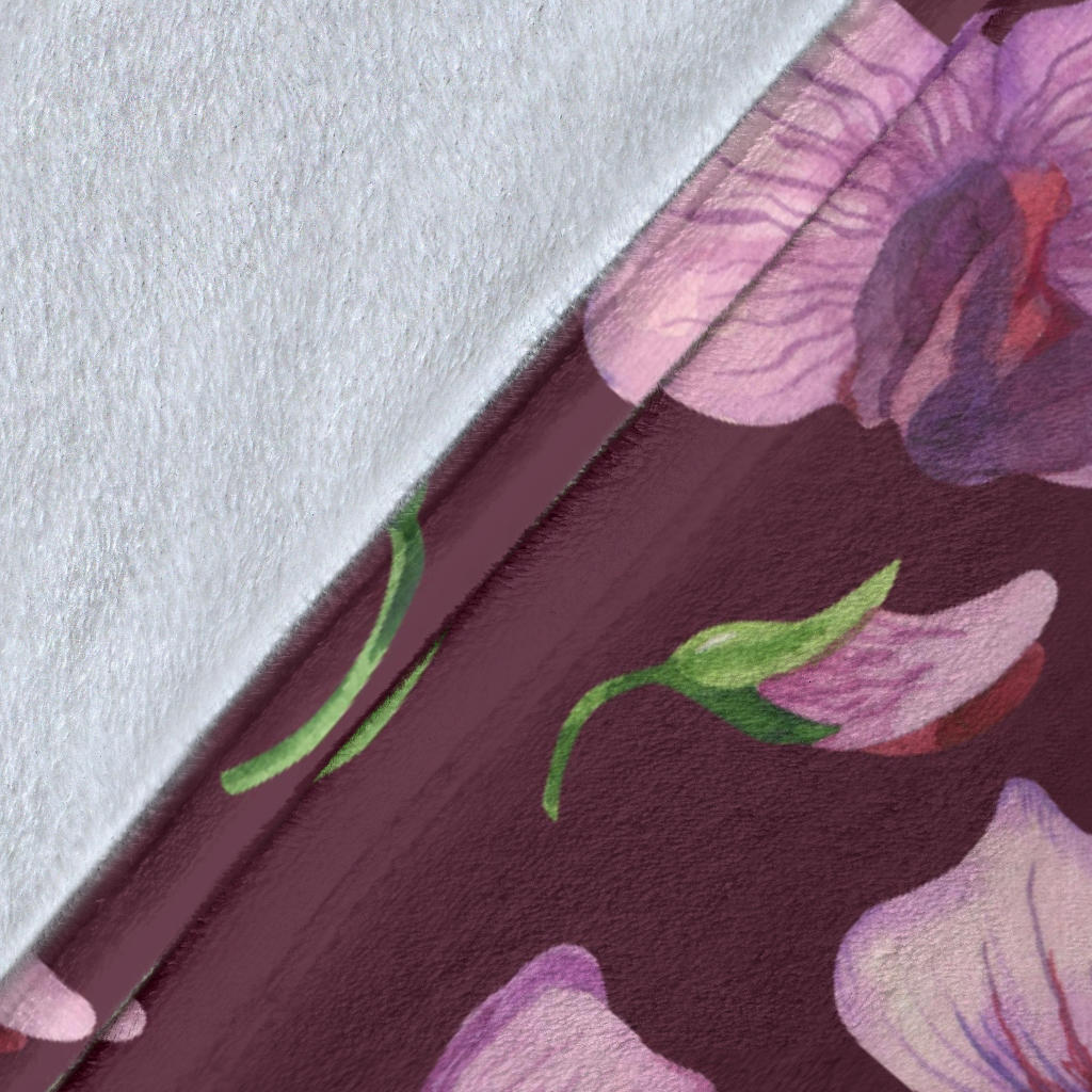Peony Pattern Print Design PE010 Fleece Blanket