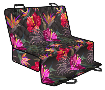 Hibiscus Pattern Print Design HB014 Rear Dog  Seat Cover