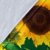 Sunflower Pattern Print Design SF02 Fleece Blanket