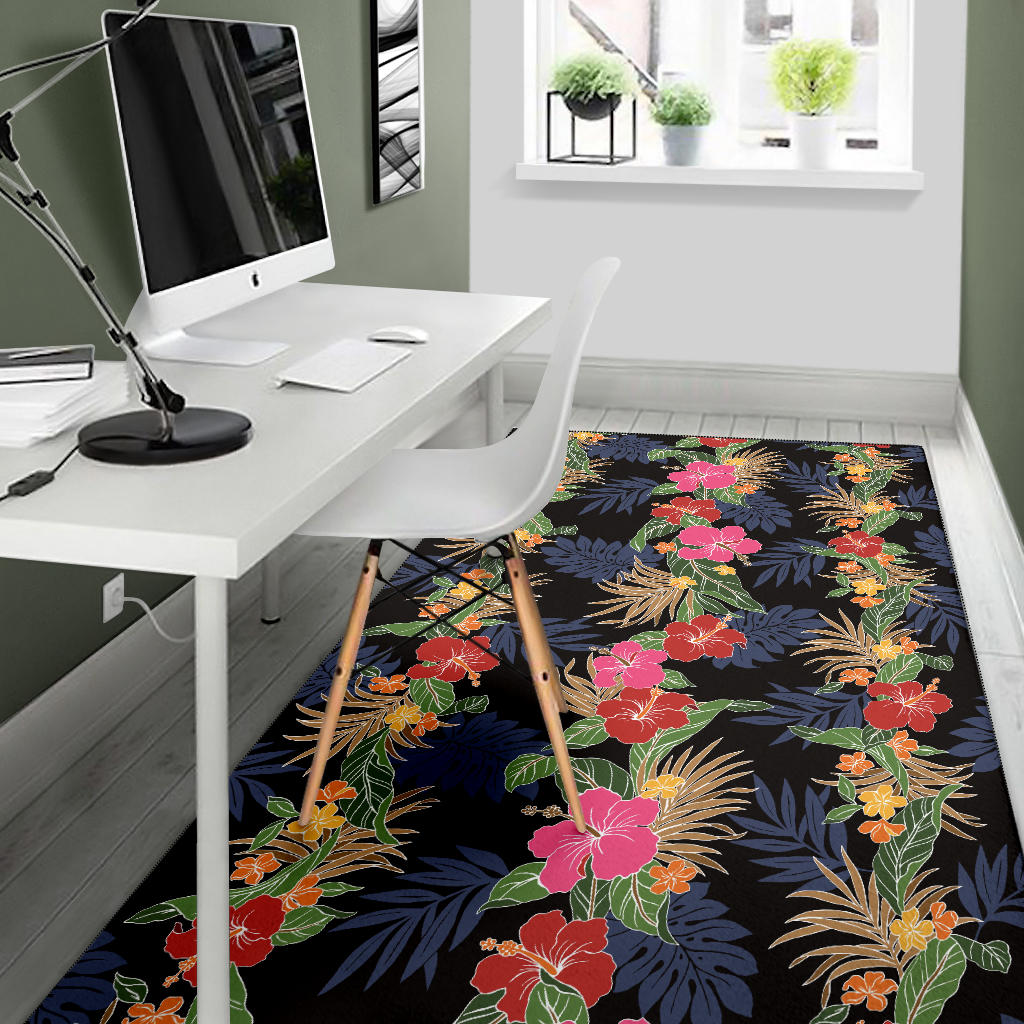 Hawaiian Themed Pattern Print Design H011 Area Rugs