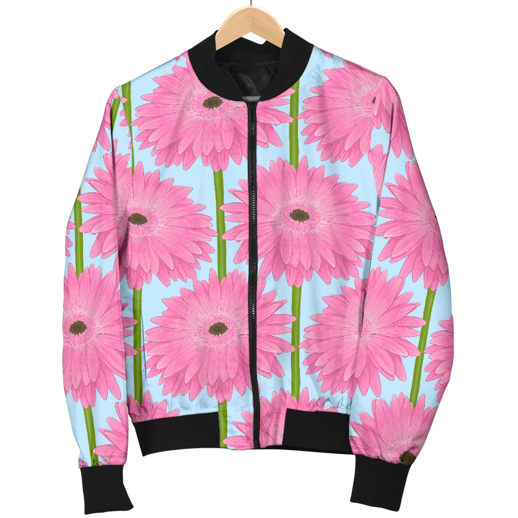 Gerberas Pattern Print Design GB01 Women Bomber Jacket