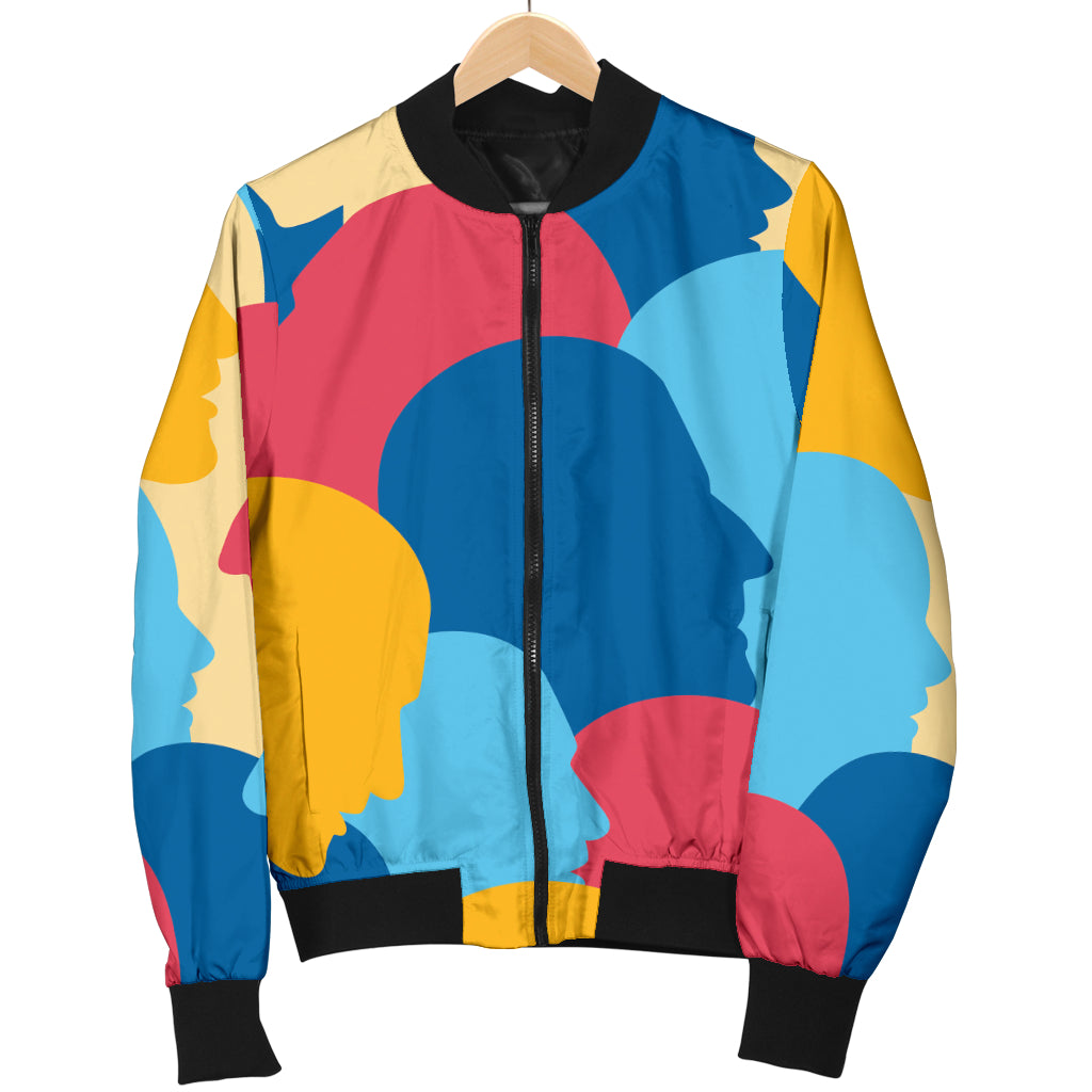Psychology Pattern Print Design A02 Women's Bomber Jacket