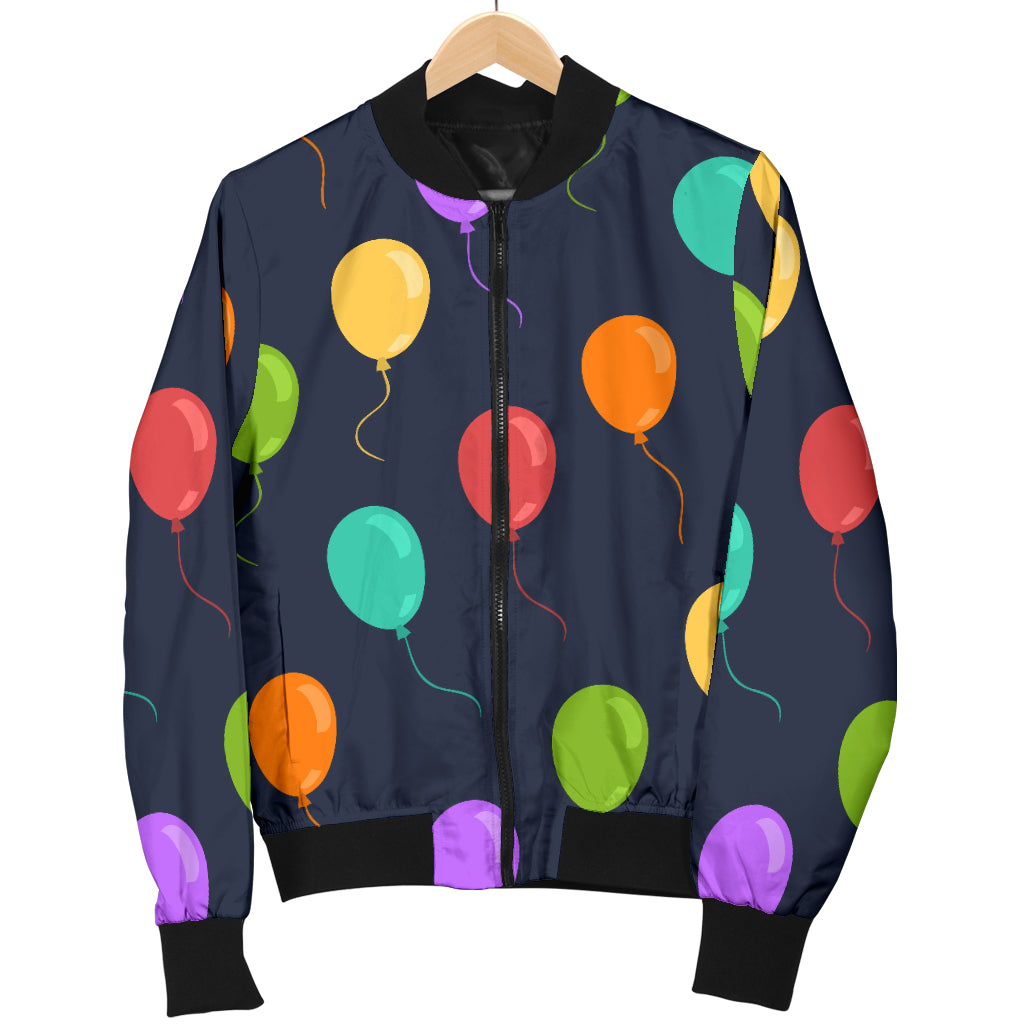 Ballon Colorful Pattern Print Design 03 Women's Bomber Jacket