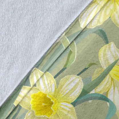 Daffodils Pattern Print Design DF01 Fleece Blanket