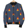 Campfire Pattern Print Design 02 Women's Bomber Jacket