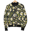 Daisy Pattern Print Design 03 Women's Bomber Jacket