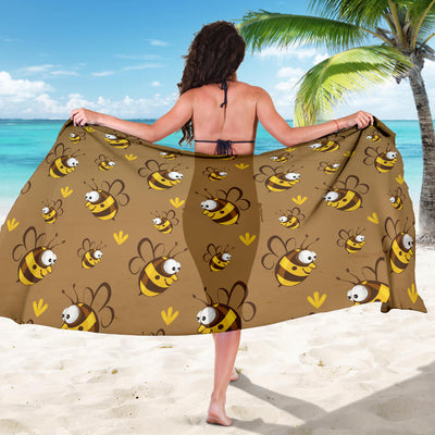 Bee Pattern Print Design BEE09 Sarong Pareo Wrap