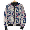 Bird Of Paradise Pattern Print Design 03 Women's Bomber Jacket