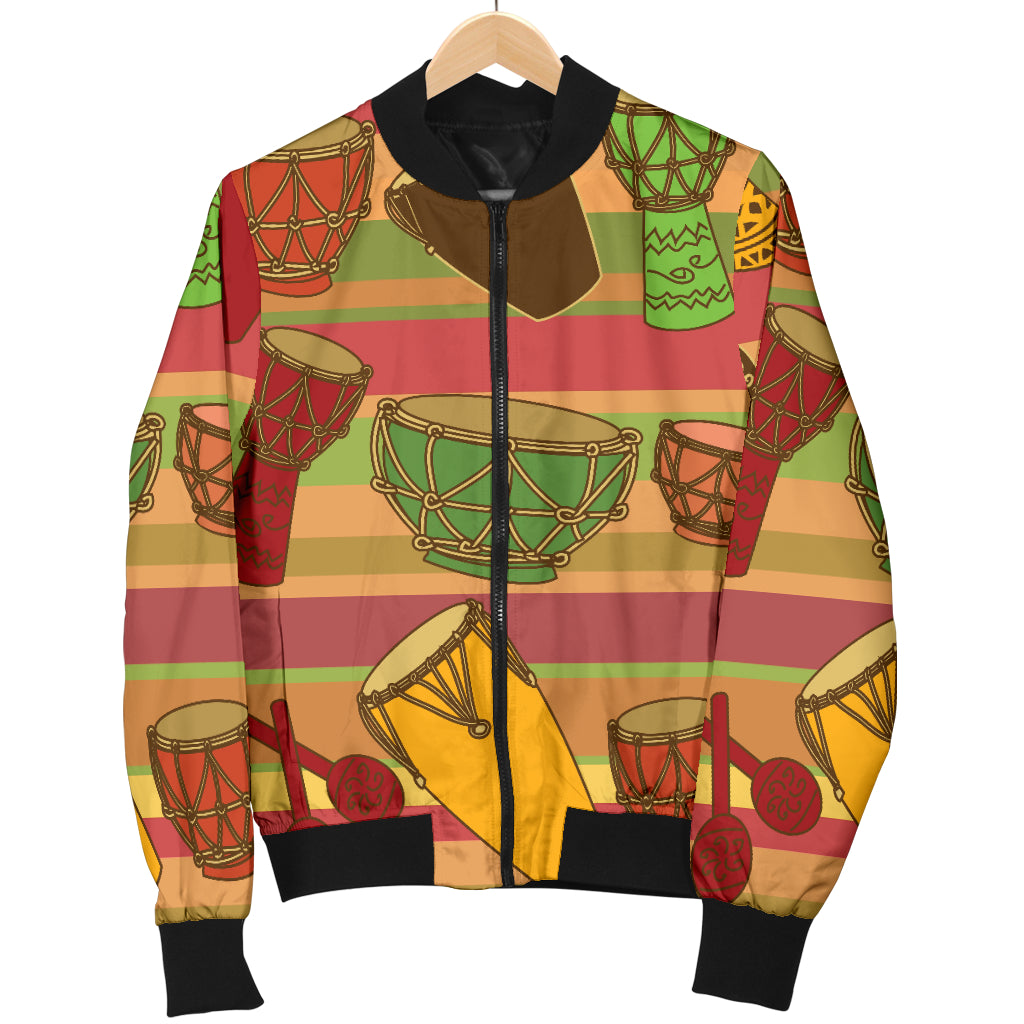 Percussion Pattern Print Design 01 Women's Bomber Jacket