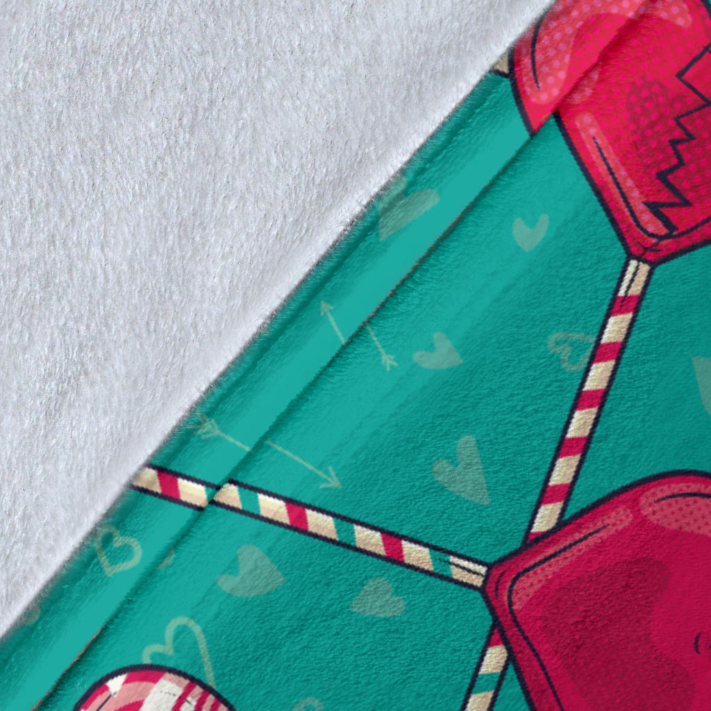 Lollipop Pattern Print Design LL01 Fleece Blanket
