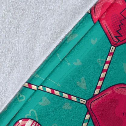 Lollipop Pattern Print Design LL01 Fleece Blanket