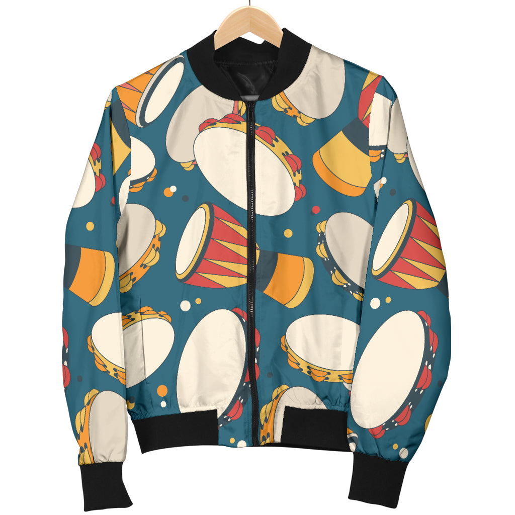 Tambourine Pattern Print Design 01 Women's Bomber Jacket
