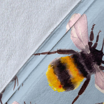 Bee Pattern Print Design BEE08 Fleece Blanket