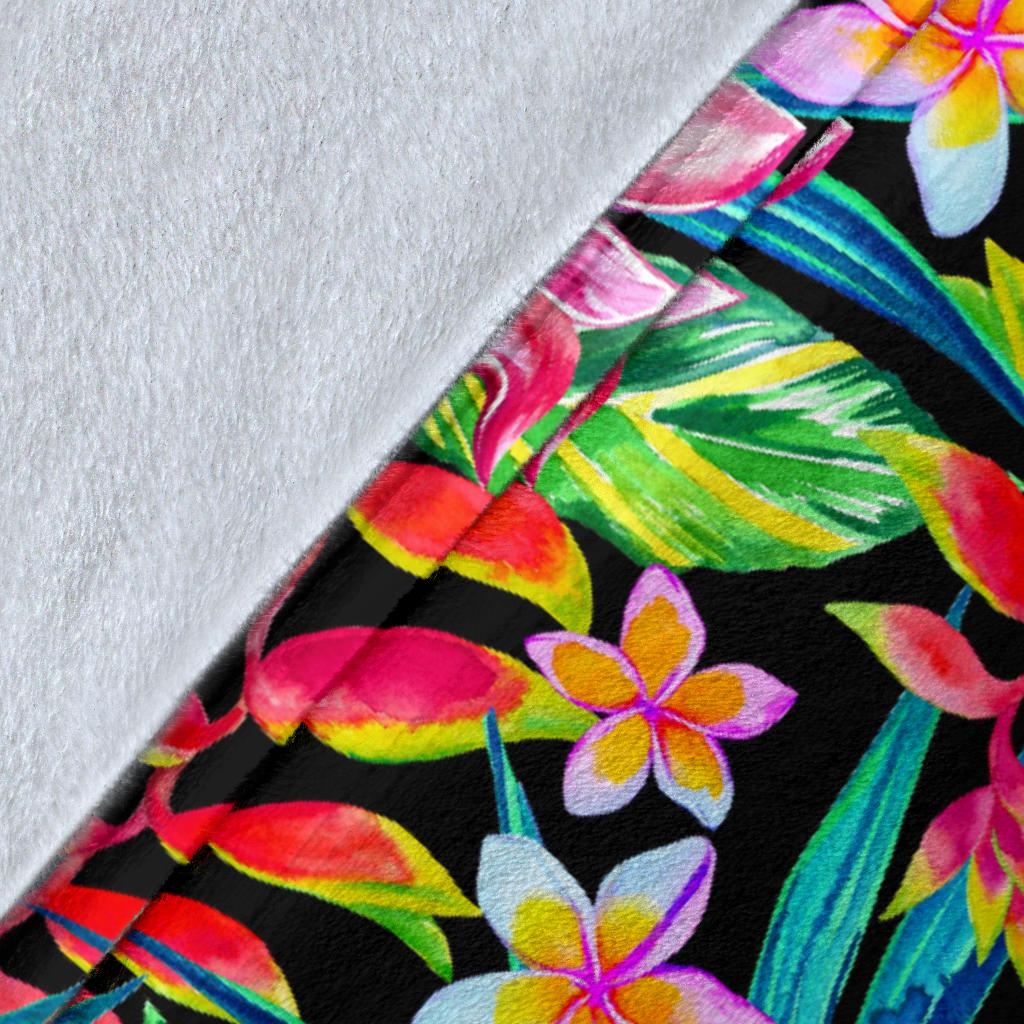 Heliconia Pattern Print Design HL02 Fleece Blanket