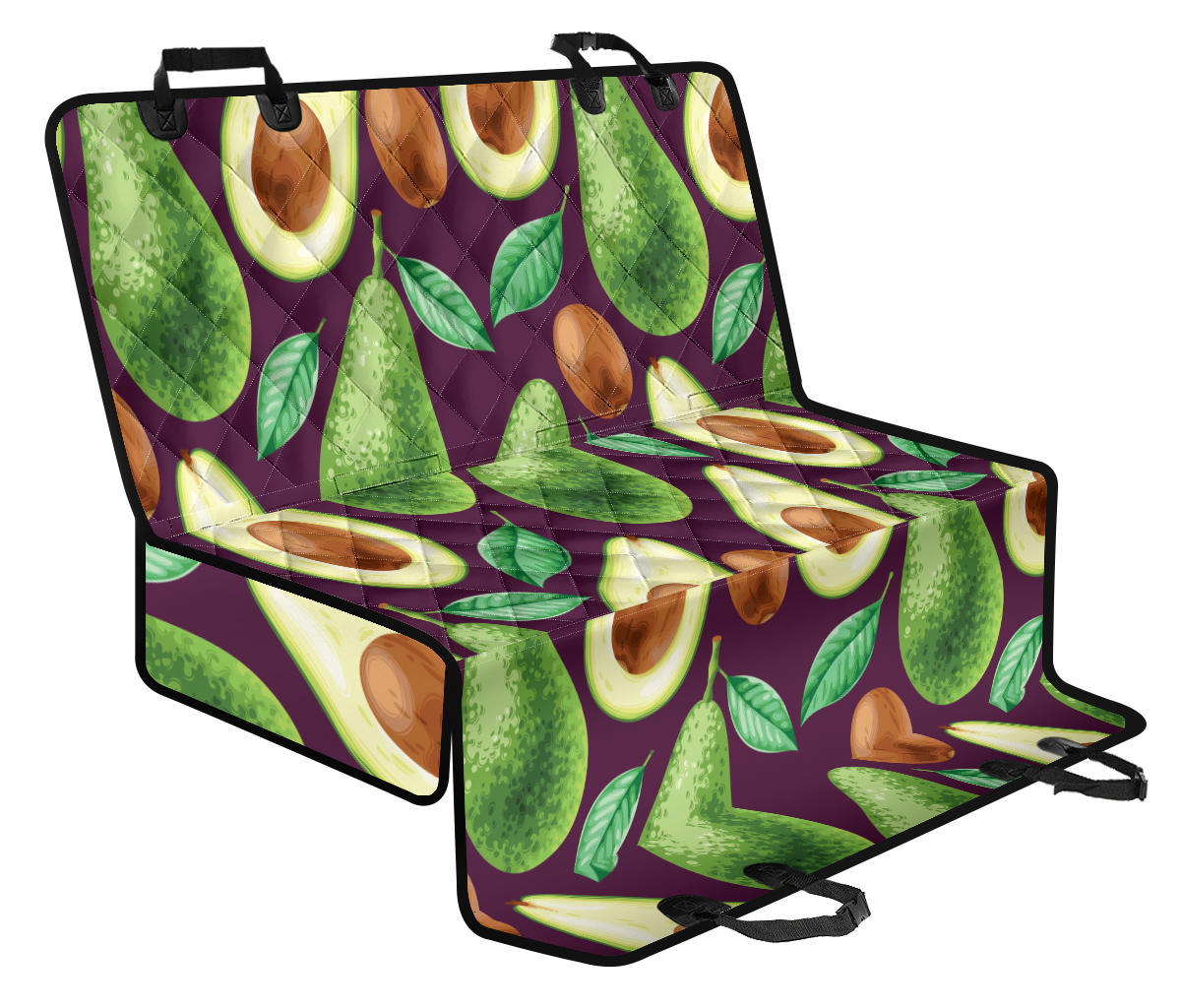 Avocado Pattern Print Design AC08 Rear Dog  Seat Cover