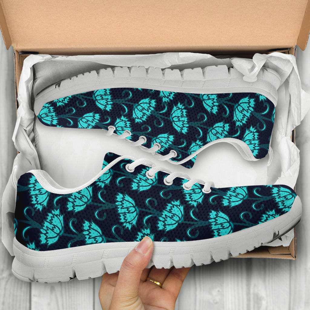 Carnations Pattern Print Design CN06 Sneakers White Bottom Shoes