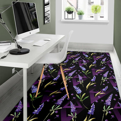 Lavender Pattern Print Design LV07 Area Rugs