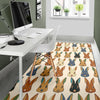 Rabbit Pattern Print Design RB04 Area Rugs