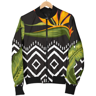 Bird Of Paradise Pattern Print Design BOP07 Men Bomber Jacket