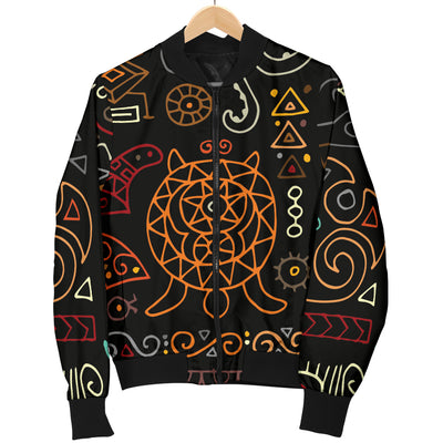 Polynesian Pattern Print Design A04 Women's Bomber Jacket