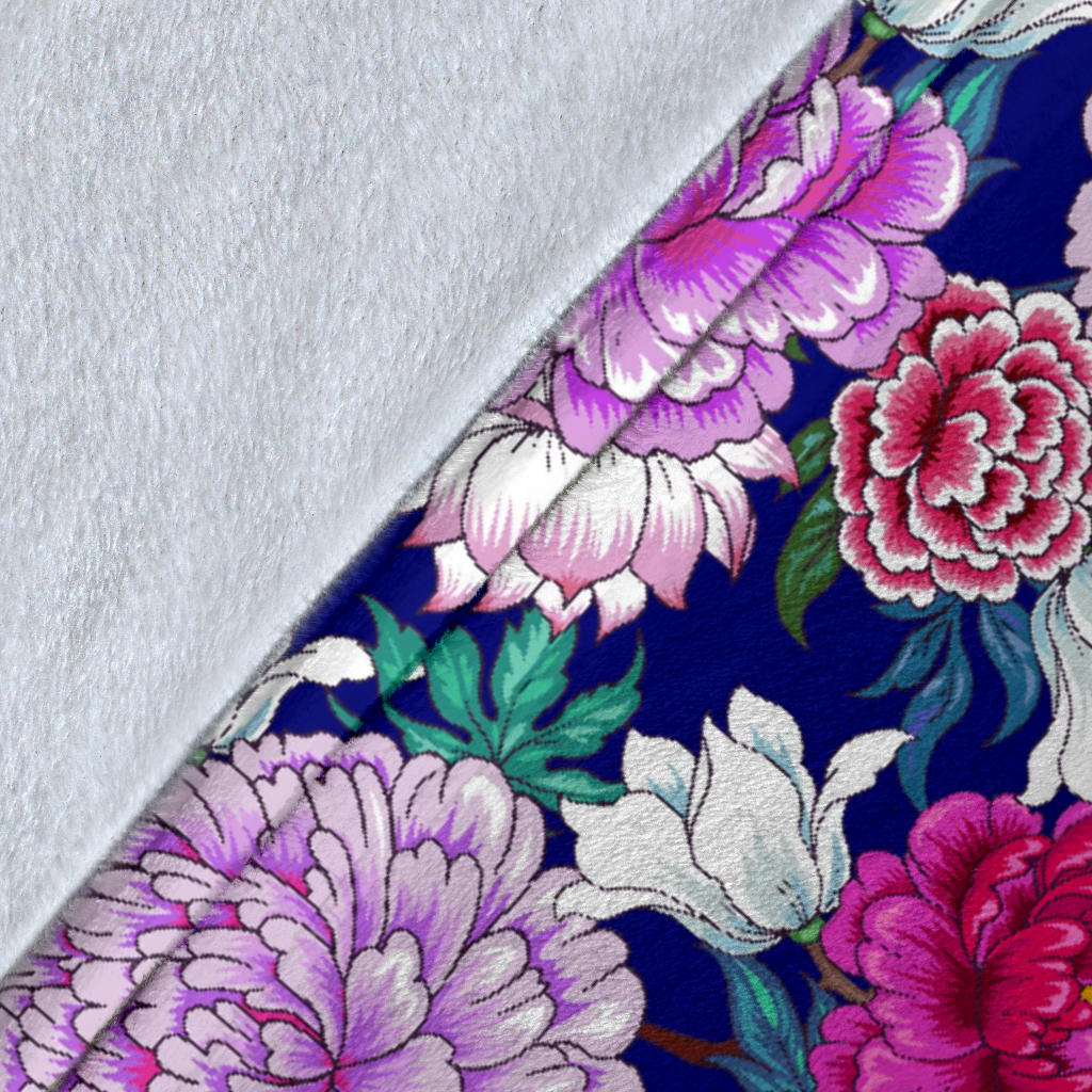 Dahlia Pattern Print Design DH013 Fleece Blanket
