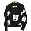 Acting Mask Pattern Print Design 03 Women's Bomber Jacket