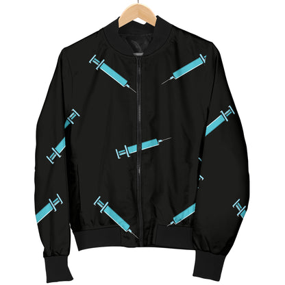 Phlebotomist Pattern Print Design A04 Women's Bomber Jacket